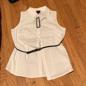 Worthington white button down shirt